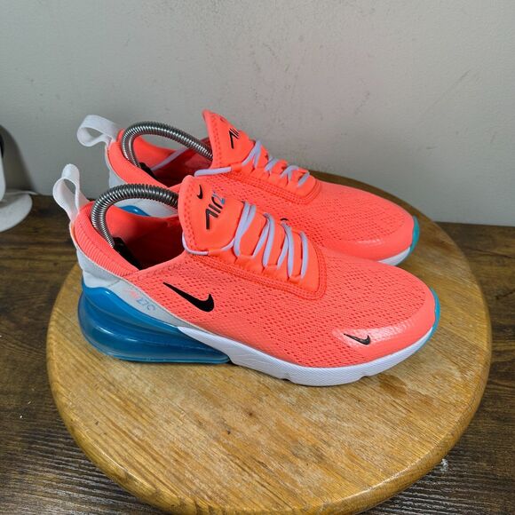 Nike Air Max 270 Lava Glow Hot Pink Blue Shoes Women's Size